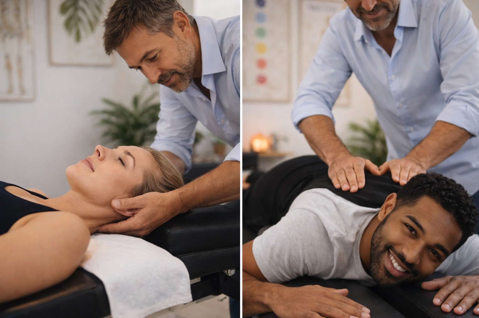 Chiropractor behandelt nek en rug